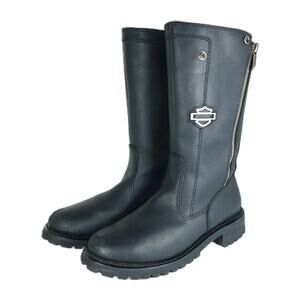 Harley Davidson Women's Edie US 9,5 Leather button Side Zipper Riding Boots
